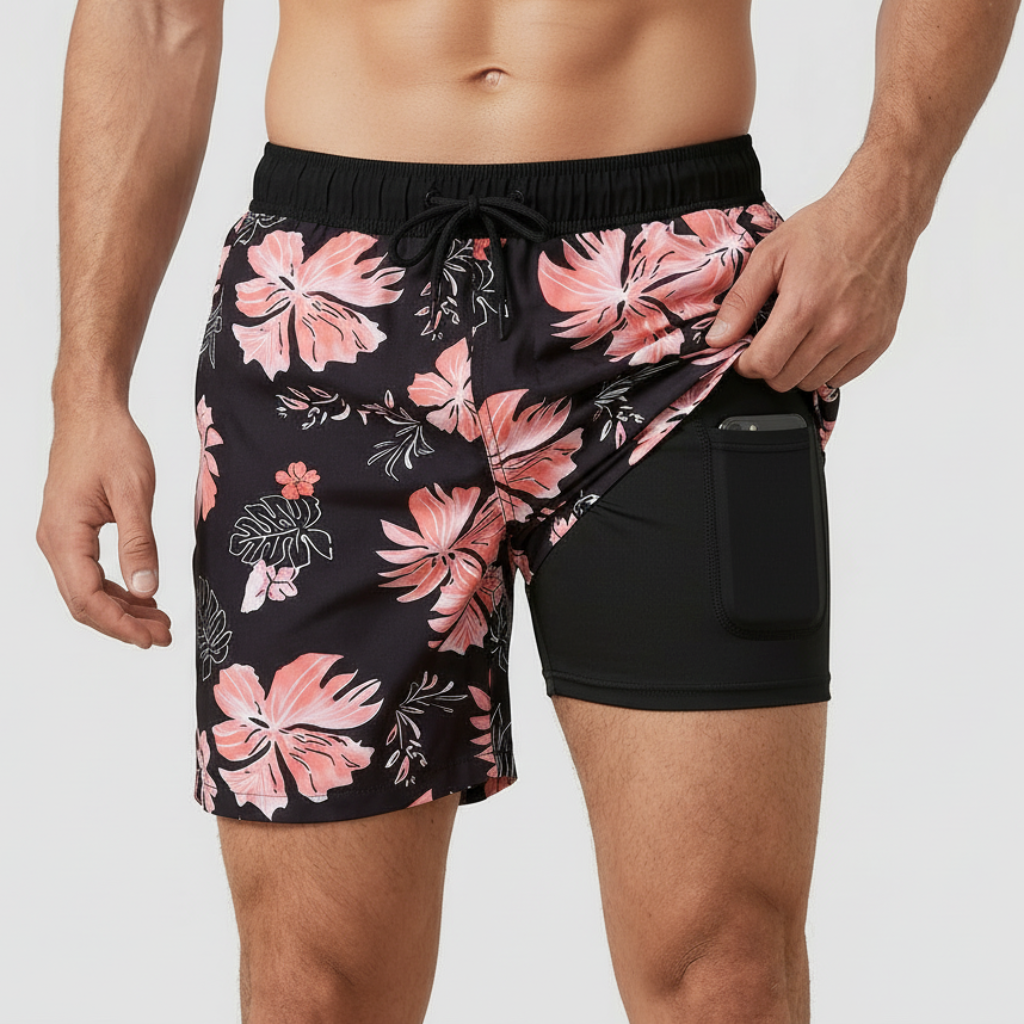 Helvano | Schnelltrocknende Badeshorts mit Kompression für Herren