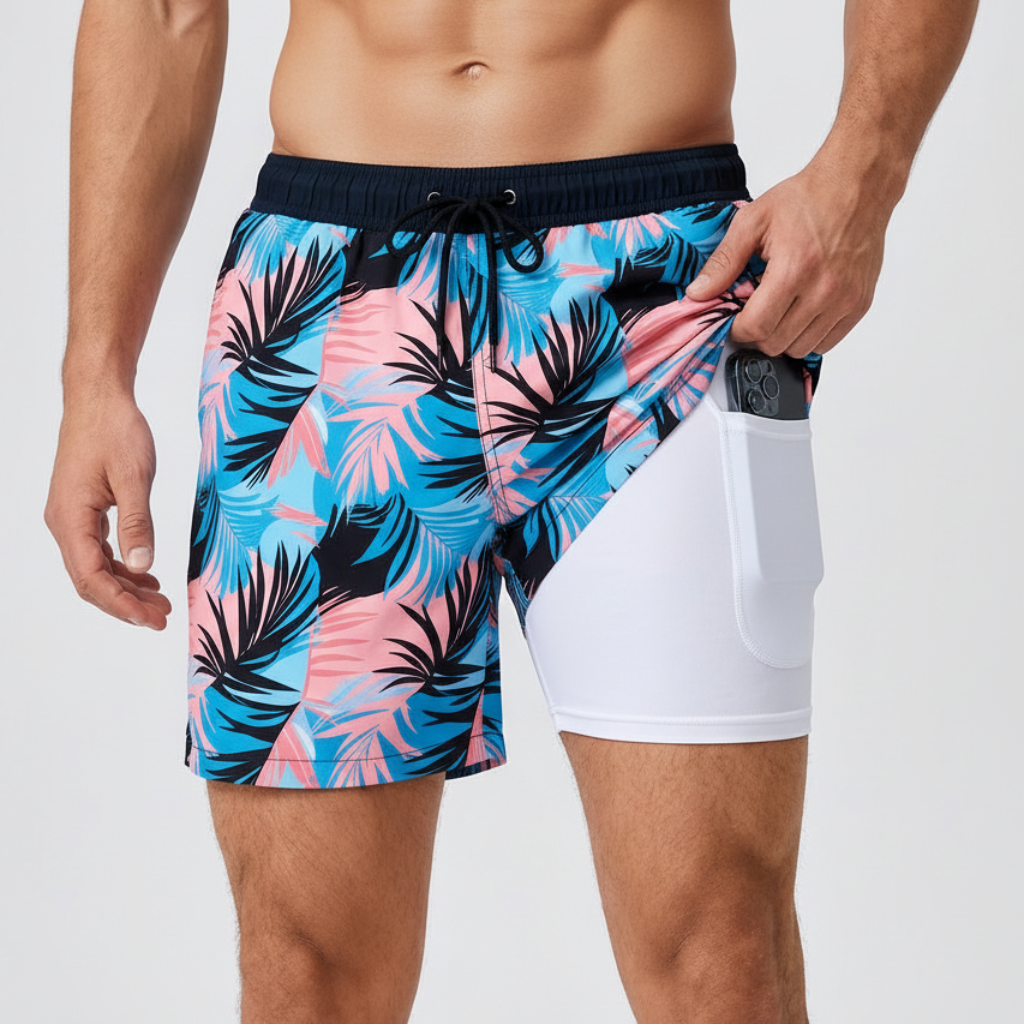 Helvano | Schnelltrocknende Badeshorts mit Kompression für Herren