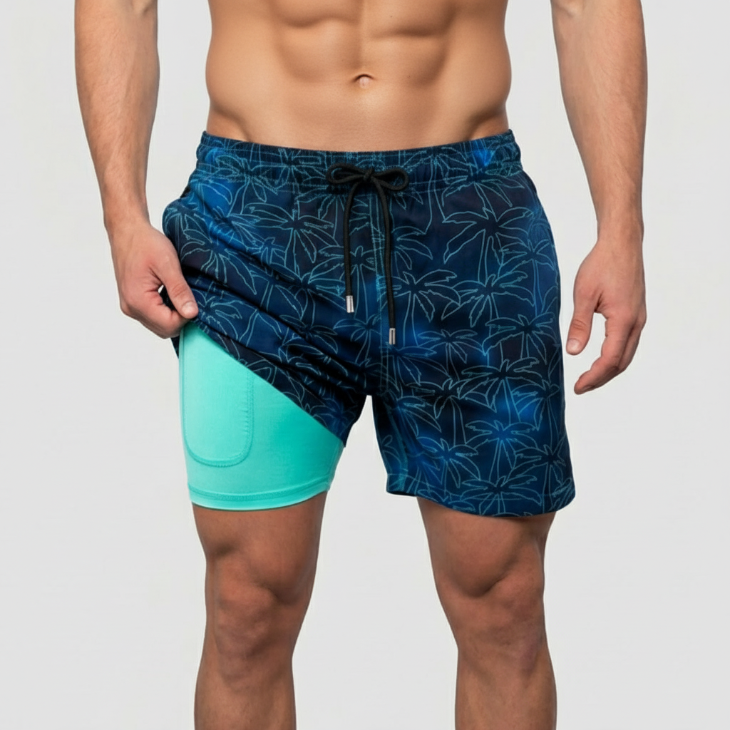 Helvano | Schnelltrocknende Badeshorts mit Kompression für Herren
