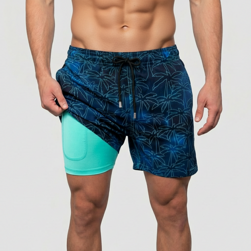 Helvano | Schnelltrocknende Badeshorts mit Kompression für Herren