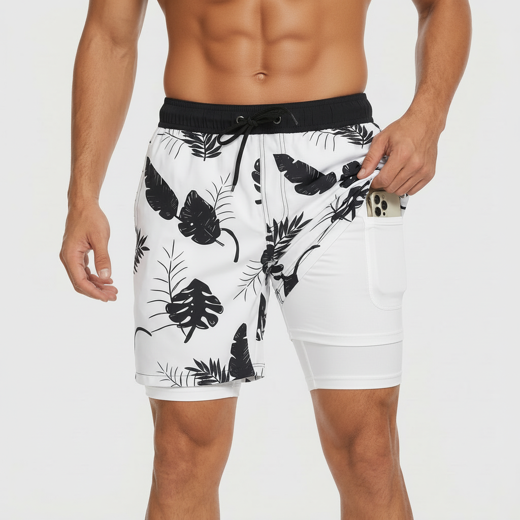 Helvano | Schnelltrocknende Badeshorts mit Kompression für Herren
