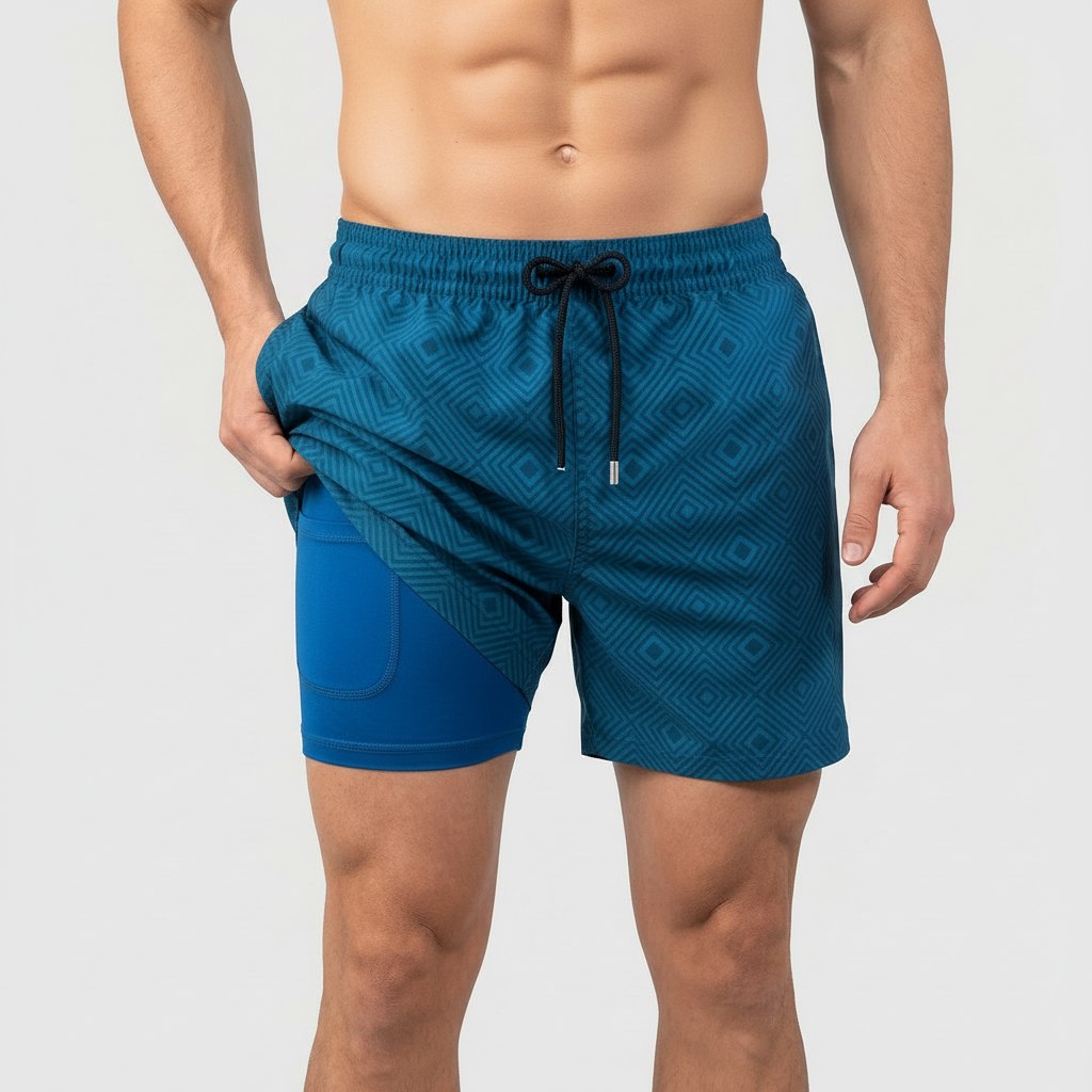 Helvano | Schnelltrocknende Badeshorts mit Kompression für Herren