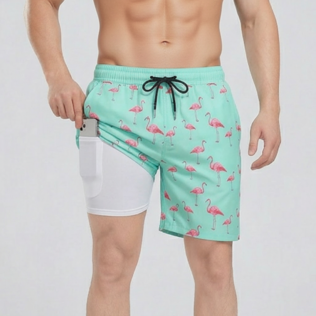Helvano | Schnelltrocknende Badeshorts mit Kompression für Herren