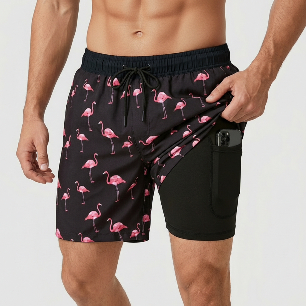 Helvano | Schnelltrocknende Badeshorts mit Kompression für Herren