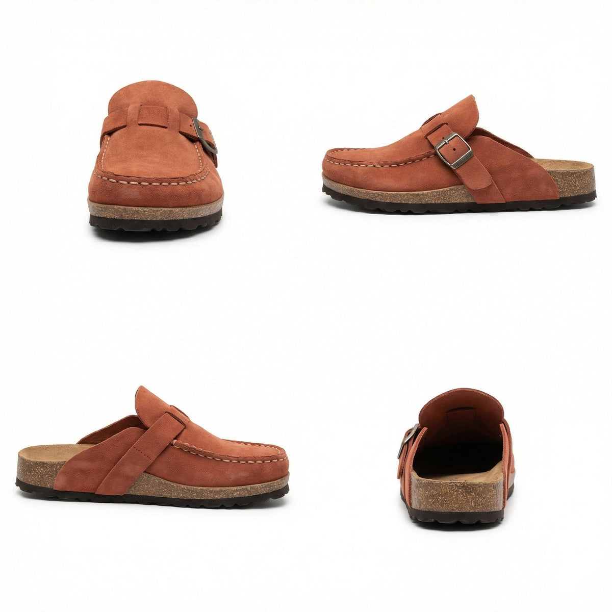 Helvano | Retro Wildleder-Clogs für Damen