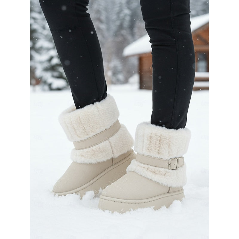 Helvano | Damen-Schneestiefel mit flauschigem Besatz