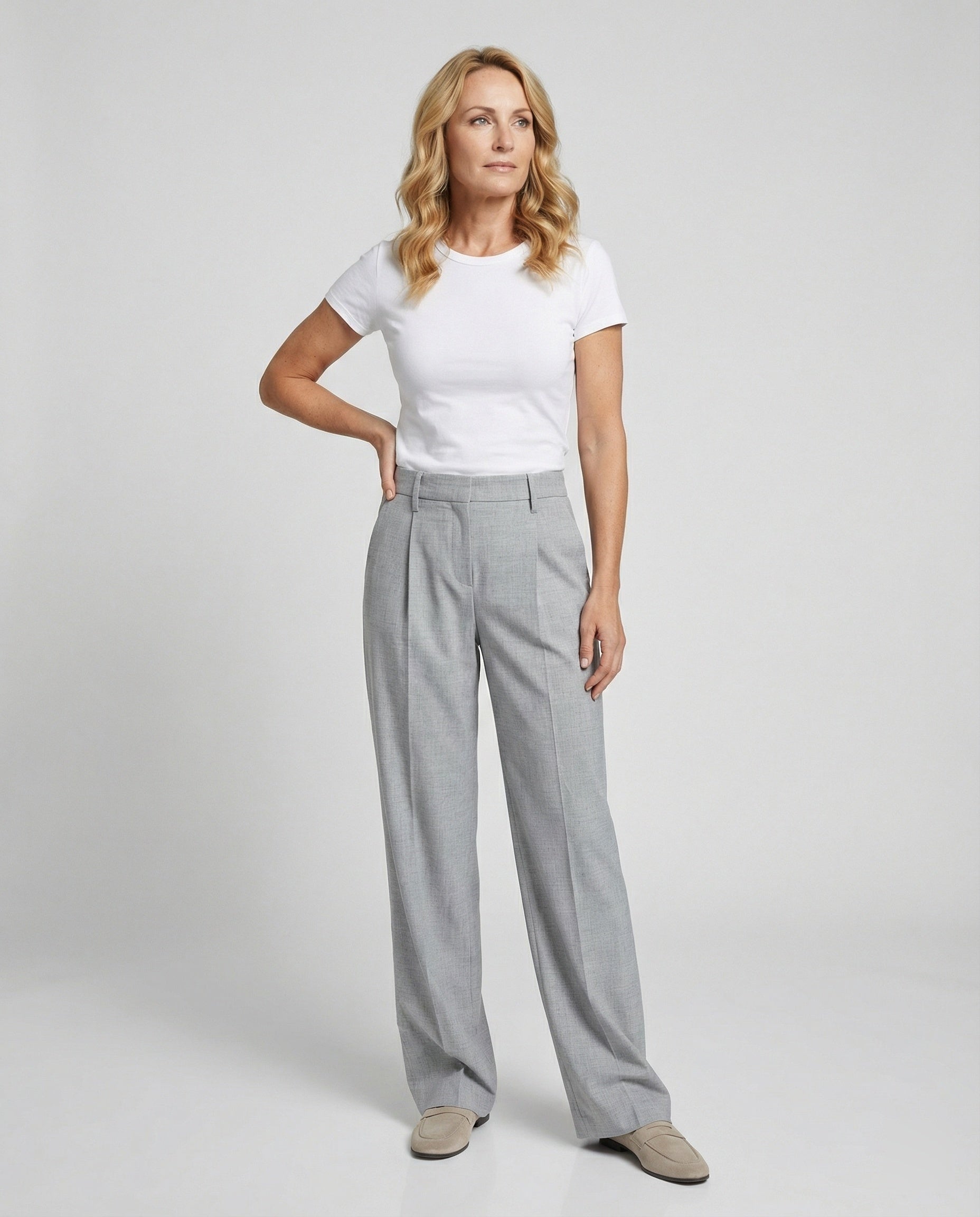 Helvano | Weite Anzughose mit hoher Taille für Damen