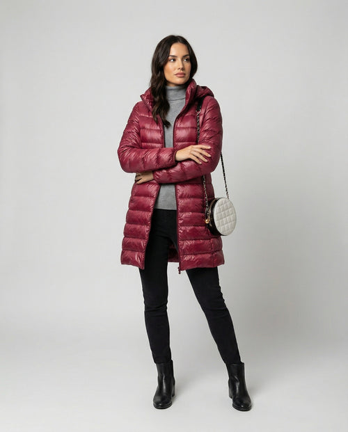 Helvano | Ultraleichte Daunenjacke mit Kapuze für Damen
