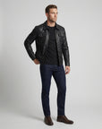 Helvano | Herren-Lederjacke in Schwarz
