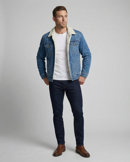 Helvano | Gefütterte Jeansjacke für Herren