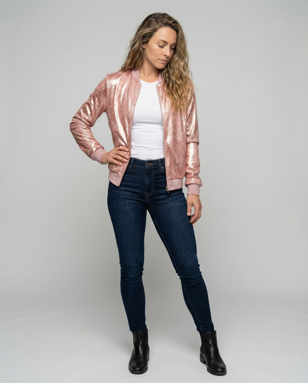 Helvano | Glänzende Bomberjacke für Damen