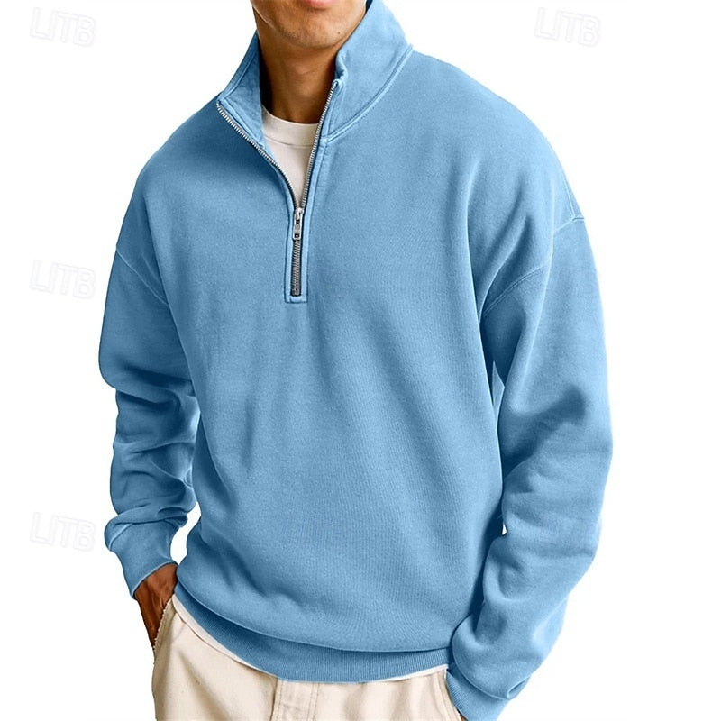 Helvano | Troyer Sweatshirt mit Reissverschluss für Herren