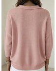 Helvano | Damen Strickpullover mit Wasserfallkragen