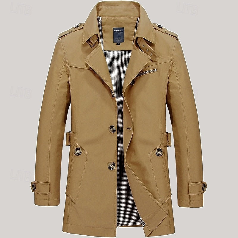 Helvano | Einreihiger Trenchcoat für Herren
