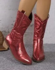 Helvano | Spitze Cowboystiefel für Damen aus Leder