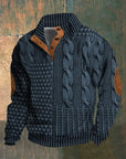 Helvano | Herren Strickpullover mit Retro-Print