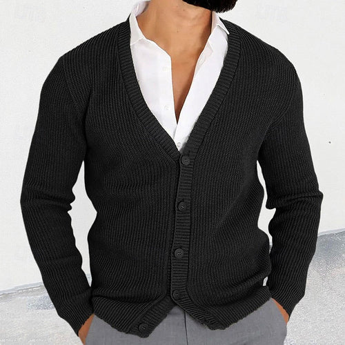 Helvano | Herren Strickjacke mit V-Ausschnitt