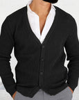 Helvano | Herren Strickjacke mit V-Ausschnitt