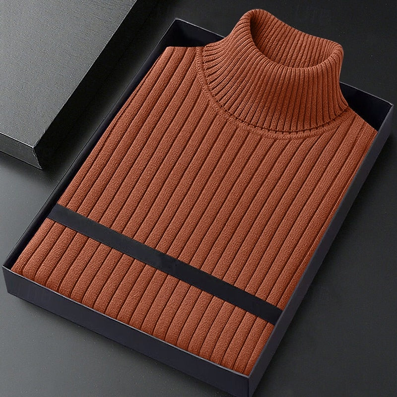 Helvano | Rippstrick-Pullover mit Stehkragen für Herren
