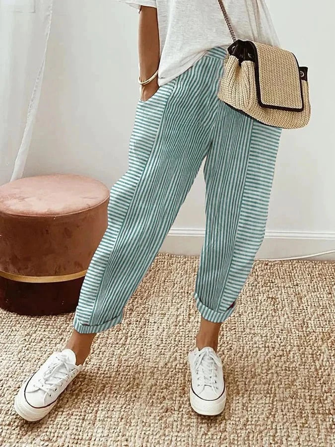 Helvano | Gestreifte Hose für Damen