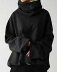 Helvano | Damen Rollkragen-Sweatshirt mit Taschen