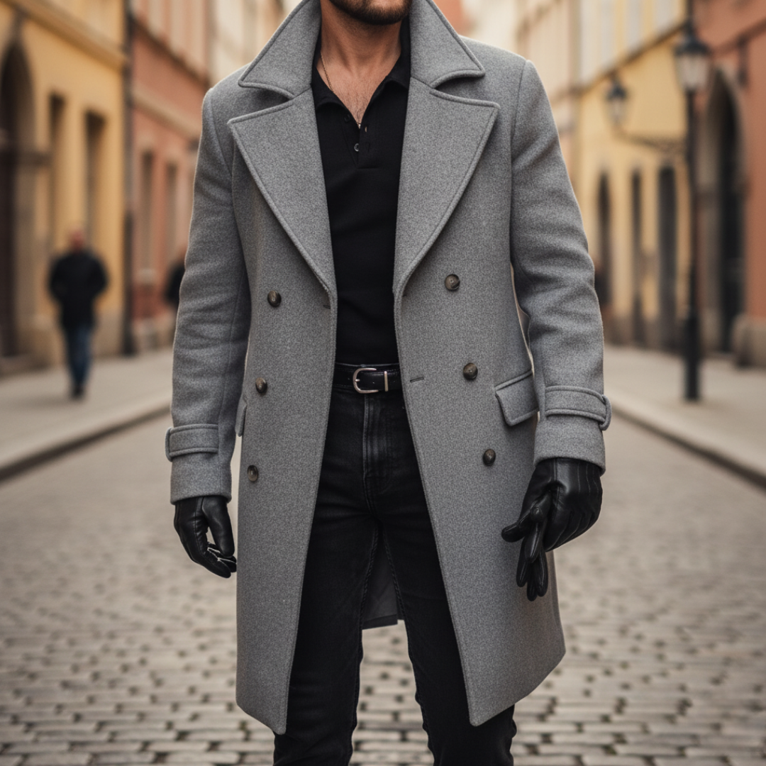 Helvano | Klassischer Wollmantel für Herren