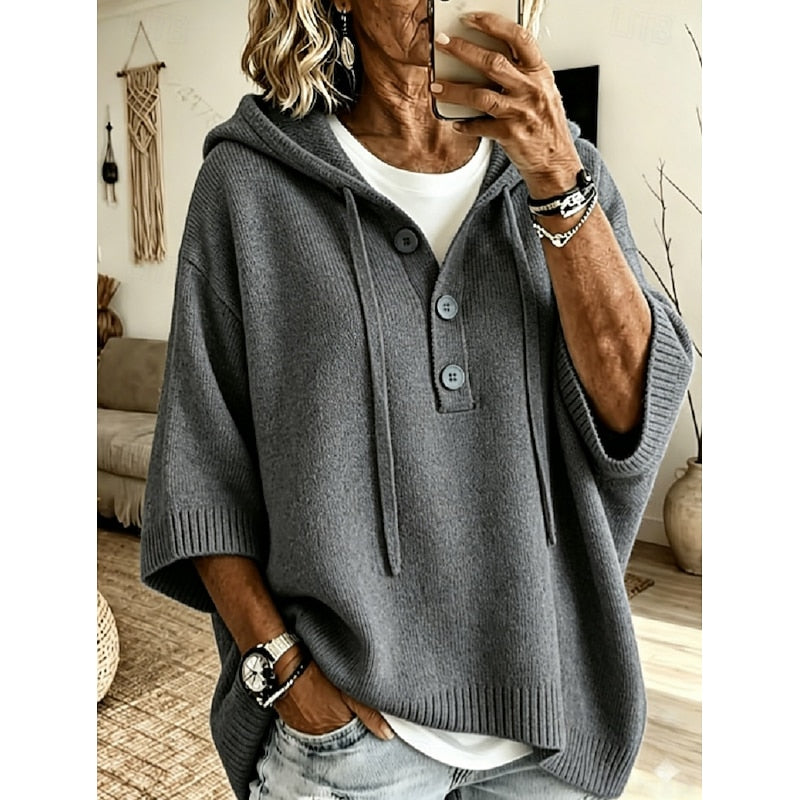 Helvano | Lockerer Strickpullover mit Kapuze für Herren