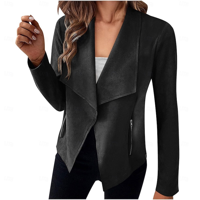 Helvano | Drapierte offene Jacke für Damen