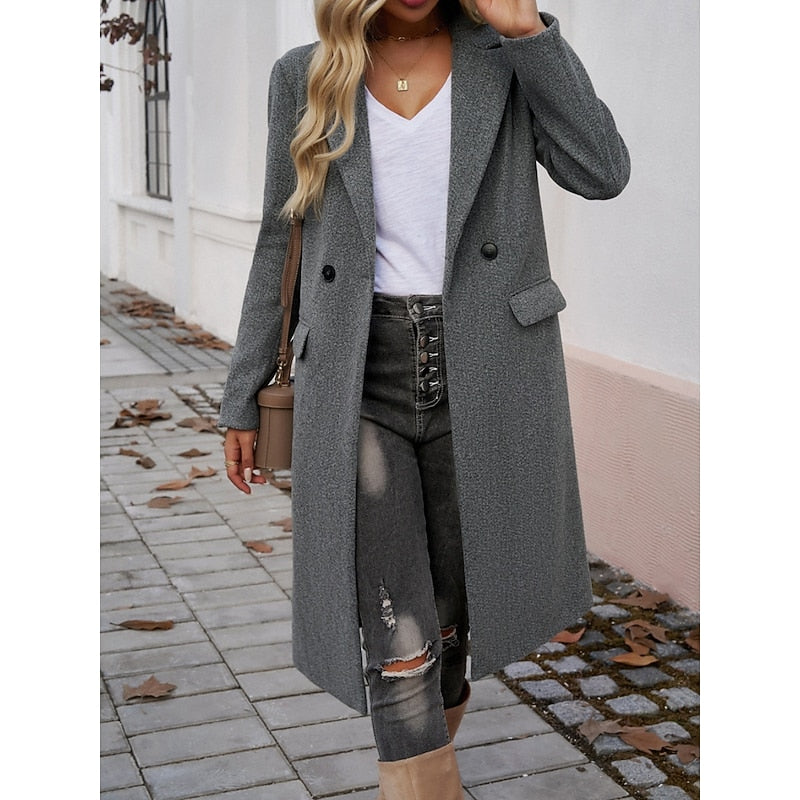 Helvano | Taillierter Longline-Mantel für Damen