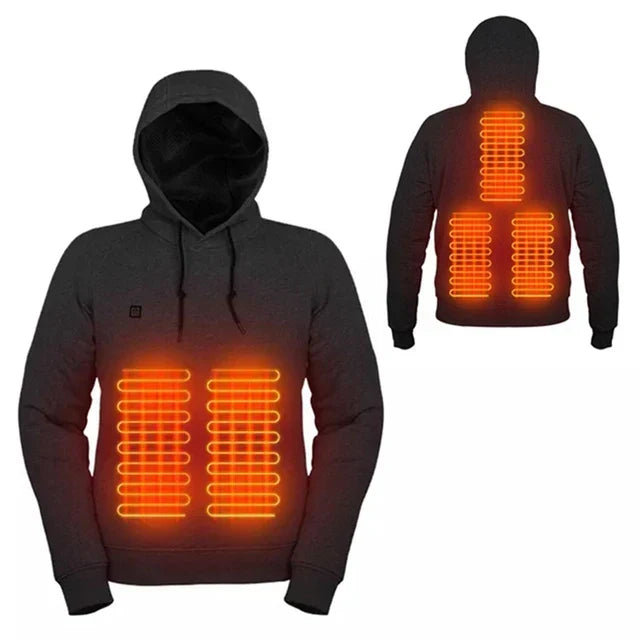 Helvano | Beheizter Unisex-Hoodie in Schwarz