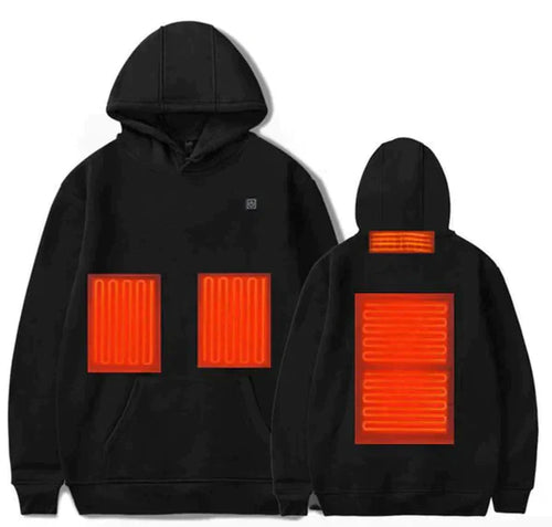Helvano | Beheizter Unisex-Hoodie in Schwarz