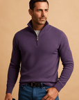 Helvano | Strickpullover mit halbem Reissverschluss für Herren