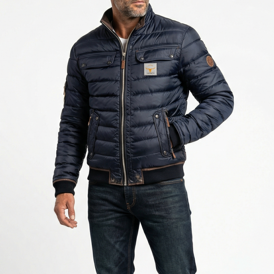 Helvano | Vintage-Jacke mit Stehkragen für Herren