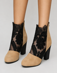 Helvano | Spitzen-Stiefeletten mit Blumenmuster für Damen