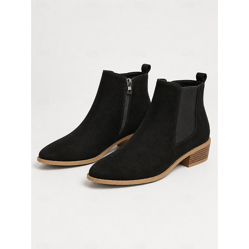 Helvano | Spitze Damen-Stiefeletten mit Blockabsatz