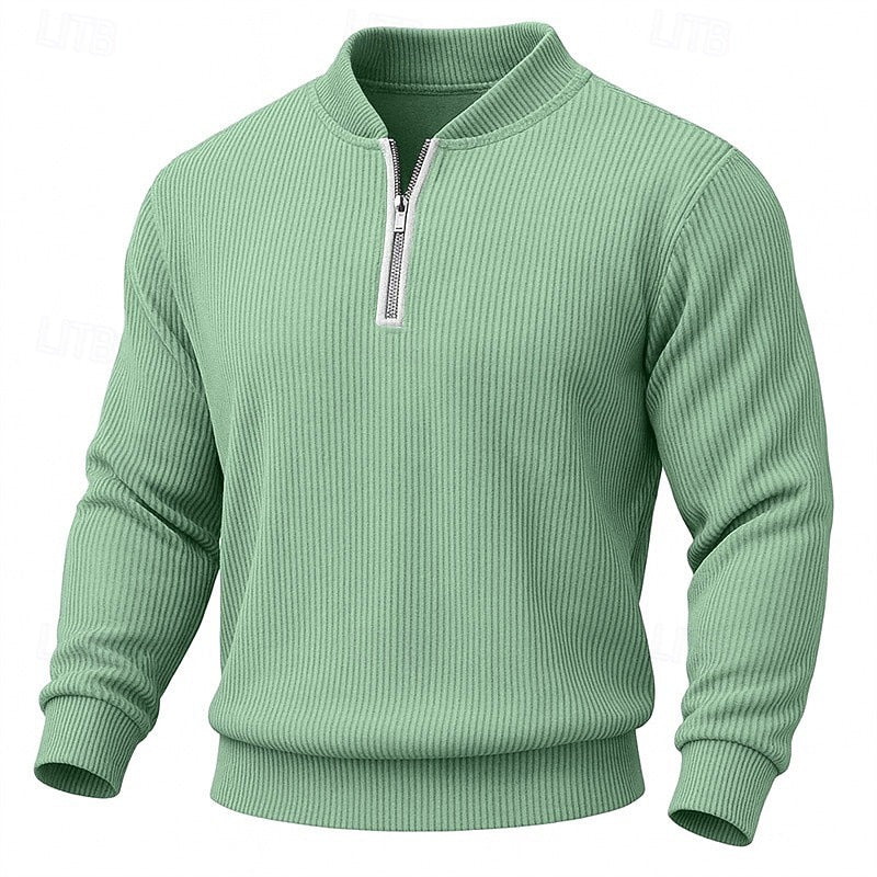 Helvano | Gerippter Troyer Pullover für Herren