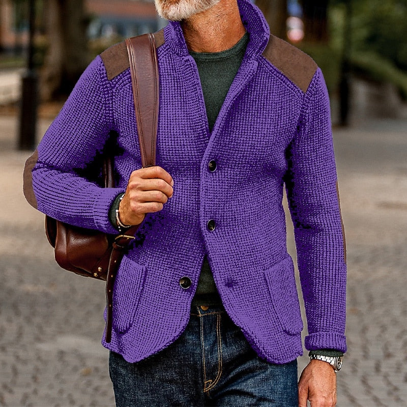 Helvano | Strukturierte Strickjacke für Herren