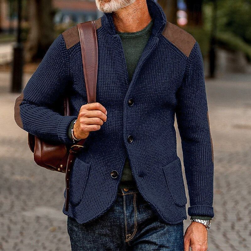 Helvano | Strukturierte Strickjacke für Herren