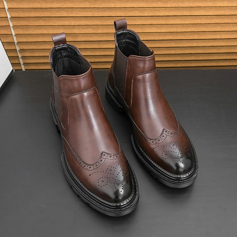 Helvano | Chelsea Boots mit Flügelkappe für Herren