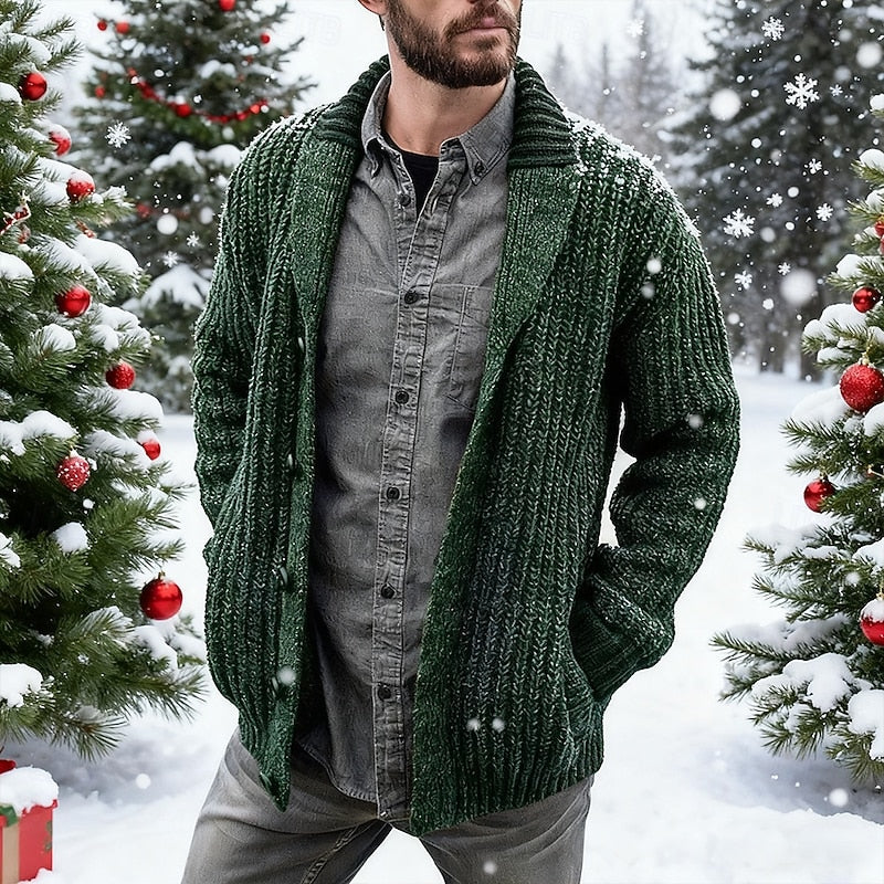 Helvano | Strickjacke mit Schalkragen für Herren