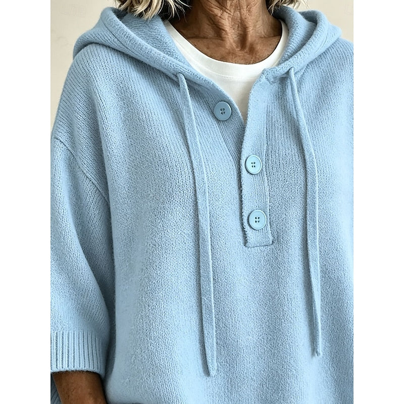 Helvano | Lockerer Strickpullover mit Kapuze für Herren
