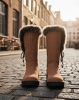 Helvano | Kniehohe Winterstiefel mit Plüschrand für Damen