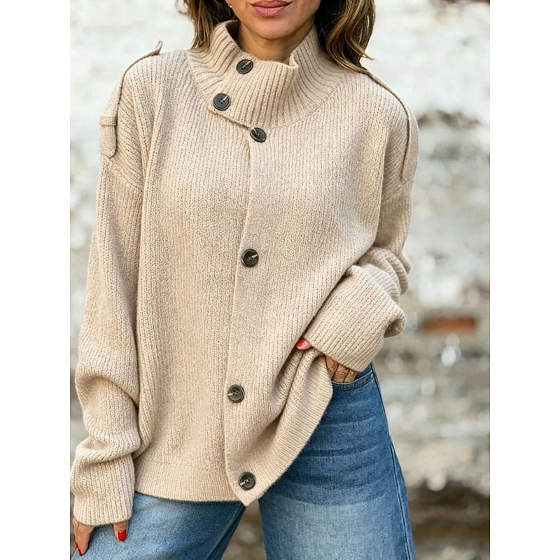 Helvano | Strickjacke mit Stehkragen für Damen