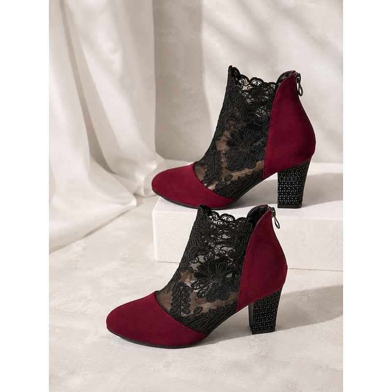 Helvano | Damen-Stiefeletten mit Absatz und Spitze