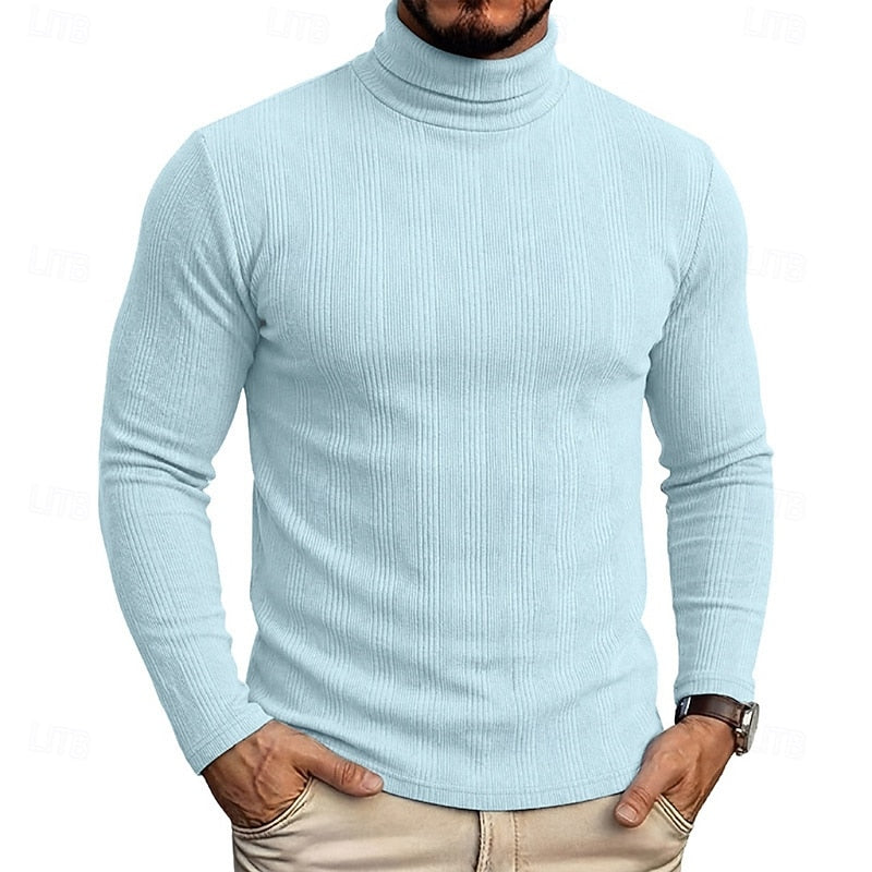 Helvano | Strukturierter Rollkragenpullover für Herren