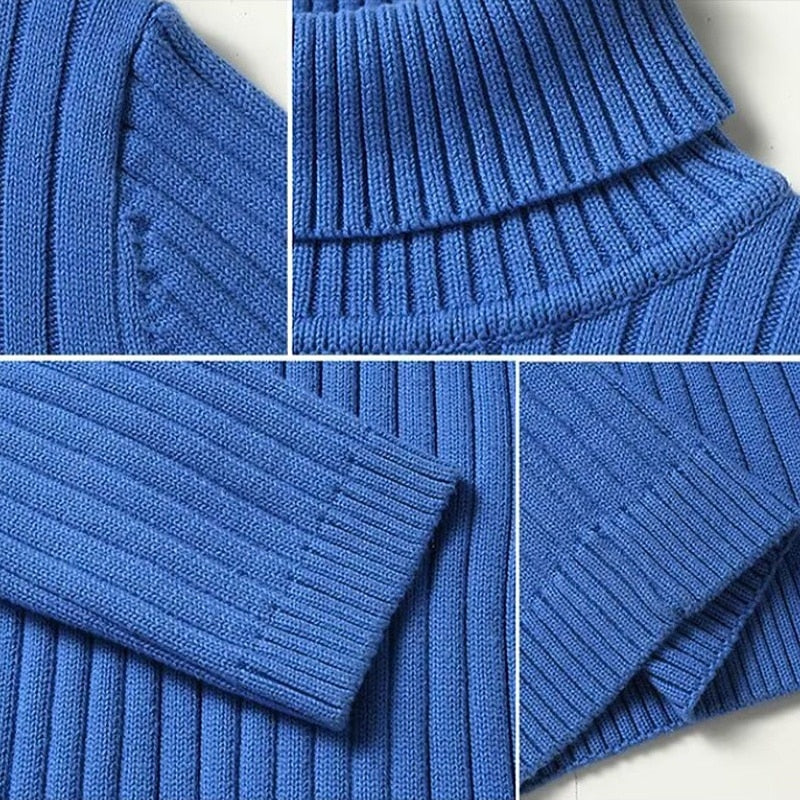 Helvano | Rippstrick-Pullover mit Stehkragen für Herren