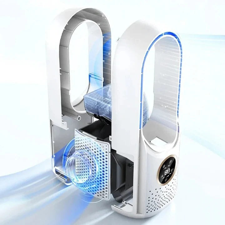 Helvano | Flügelloser Mini-Klimagerät für unterwegs