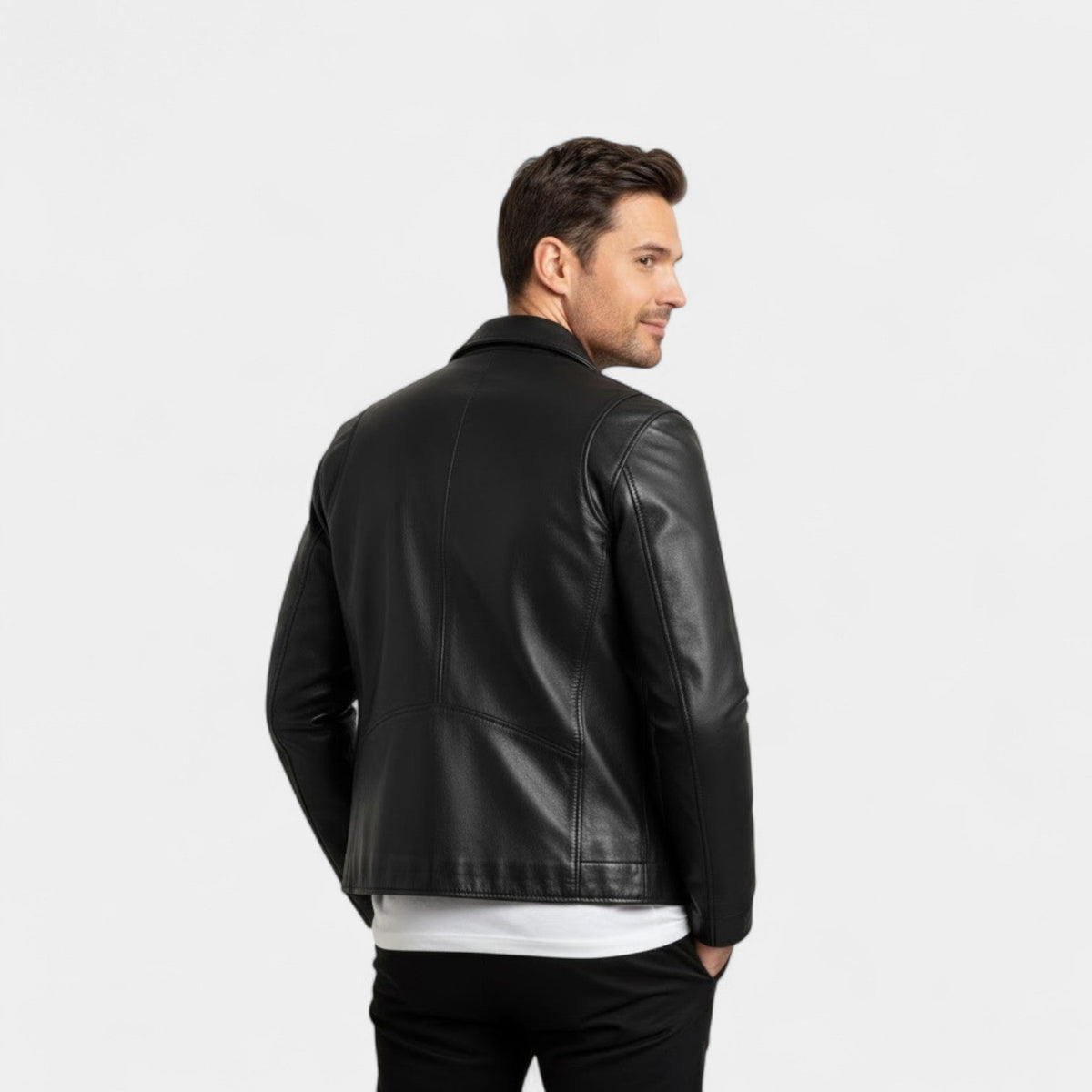 Helvano | Strukturierte Kunstlederjacke für Herren