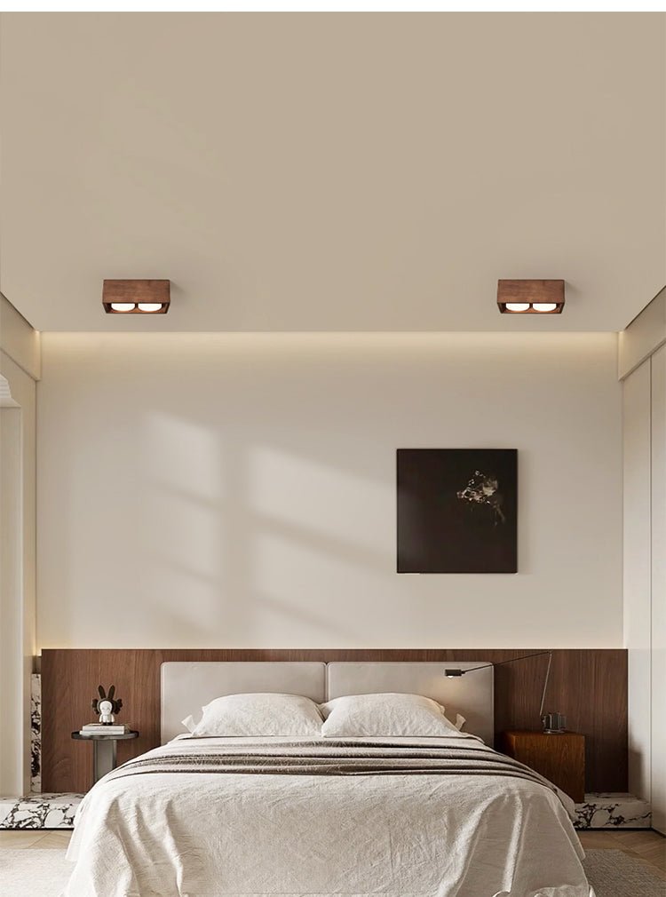 Helvano | Holz-Deckenleuchte für Wohnzimmer