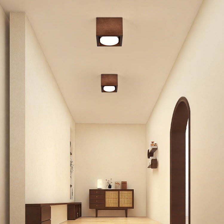 Helvano | Holz-Deckenleuchte für Wohnzimmer